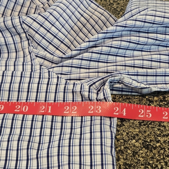 Simply Southern Men’s XL Blue & White Checkered Button-Up Shirt Turtle Logo - Picture 7 of 13